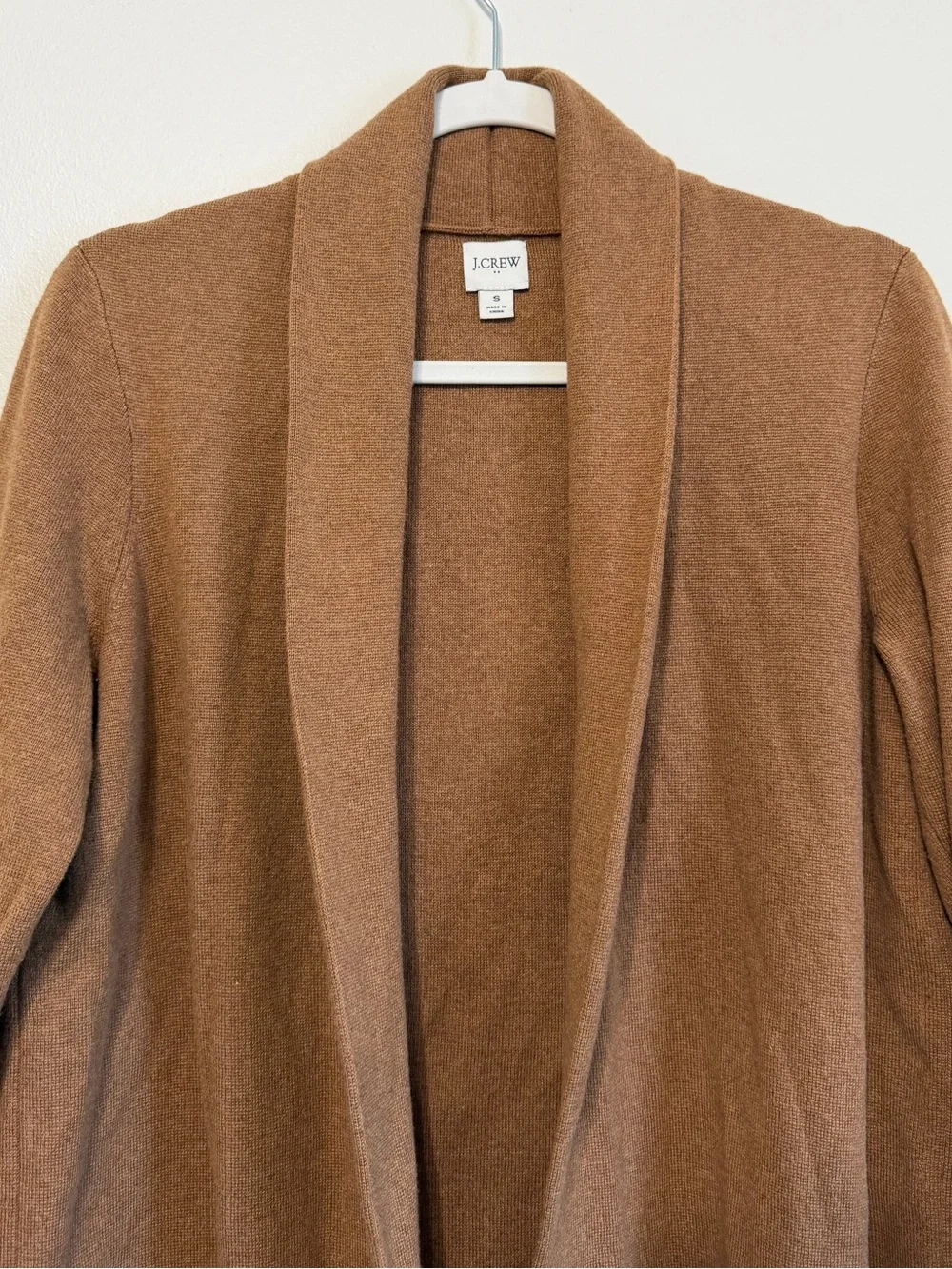 J. Crew Chelsea Blazer Cardigan Size Small Tan Fall winter sweater cotton